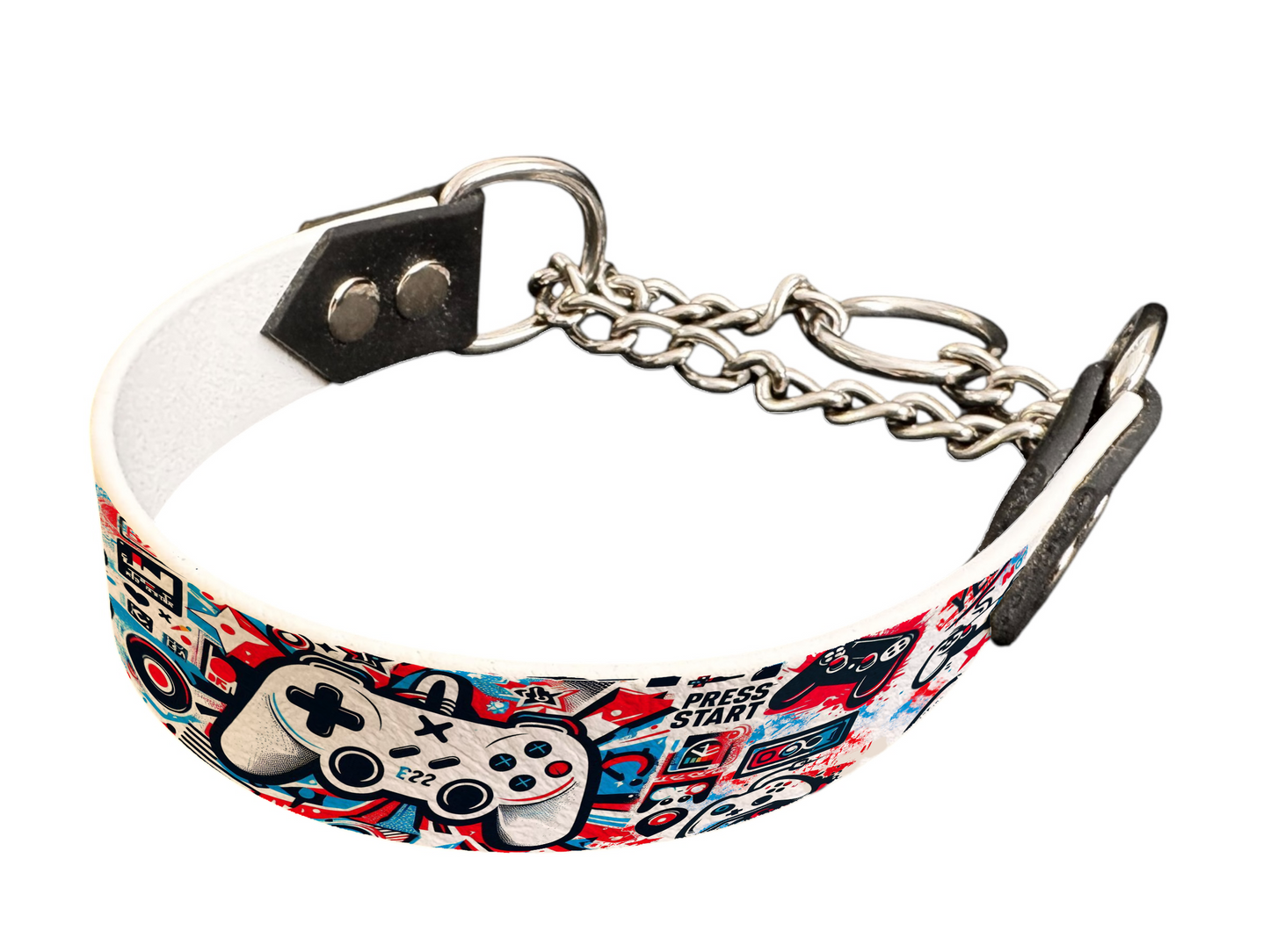 Martingale pour chien en BioThane® imprimé – Collection pop art– 25mm