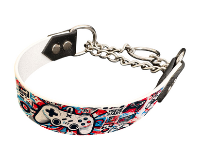 Martingale pour chien en BioThane® imprimé – Collection pop art– 25mm