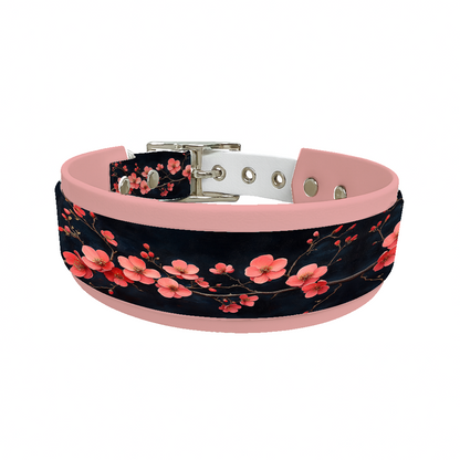 Collier double large pour chien en BioThane® imprimé – Collection plantes et fleurs – 25/19 mm