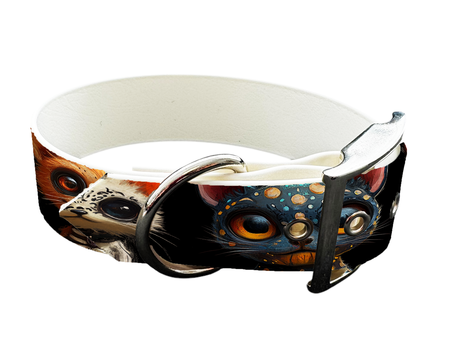 Collier large pour chien en BioThane® imprimé – Collection monstres et créatures imaginaires– 25mm