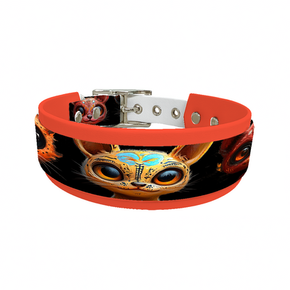 Collier double large pour chien en BioThane® imprimé – Collection monstres et créatures imaginaires– 38/25 mm