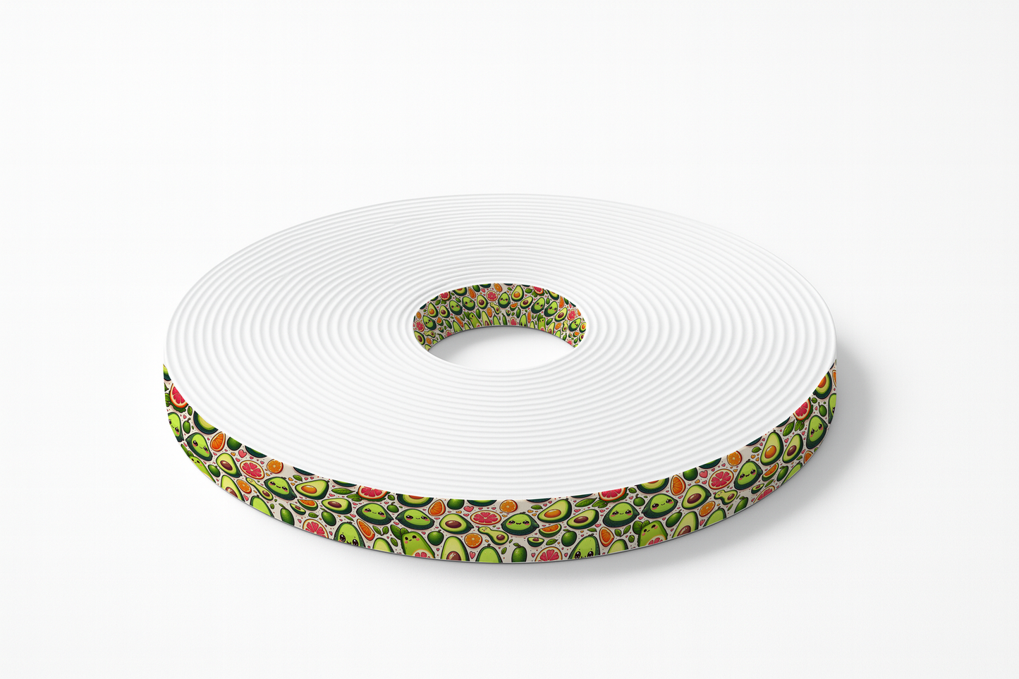 Sangle BioThane imprimée – Motif Avocat & Agrumes