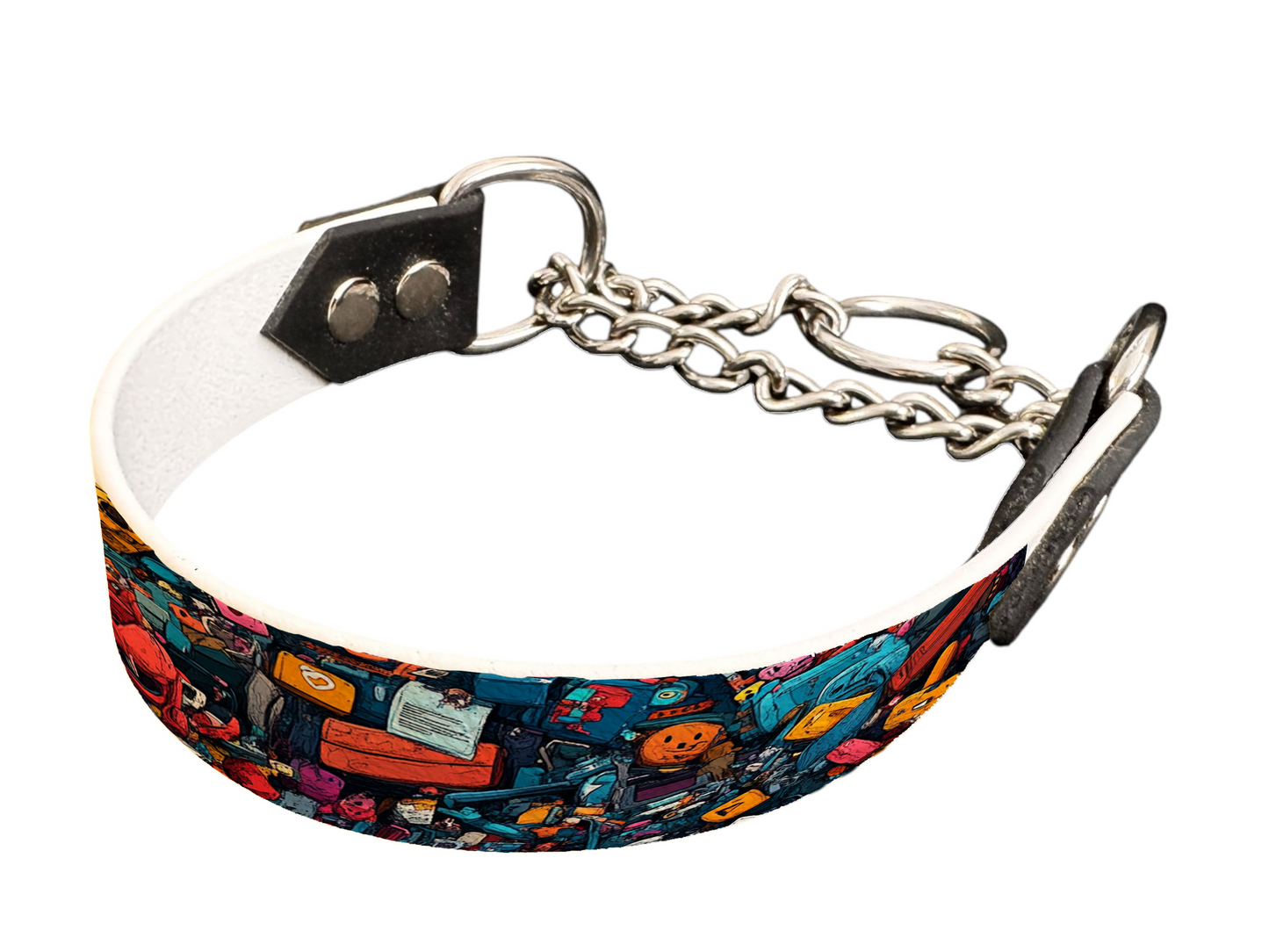 Martingale pour chien en BioThane® imprimé – Collection pop art– 25mm
