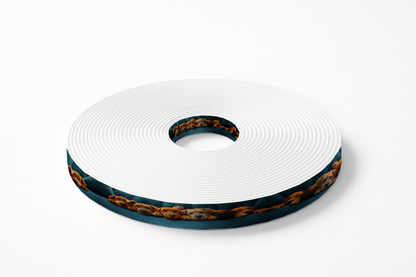 BioThane imprimé - Chiots curieux alignés sur canapé bleu