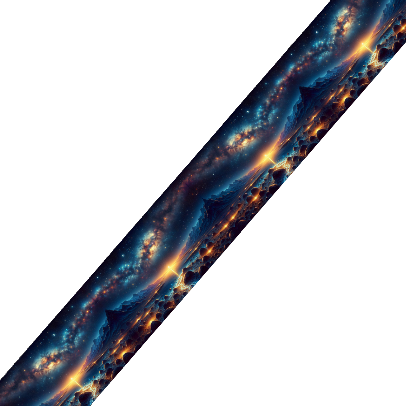 Collier large pour chien en BioThane® imprimé – Collection paysage– 25mm