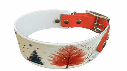 Collier bicolore large pour chien en BioThane® imprimé – Collection paysage– 38/25 mm