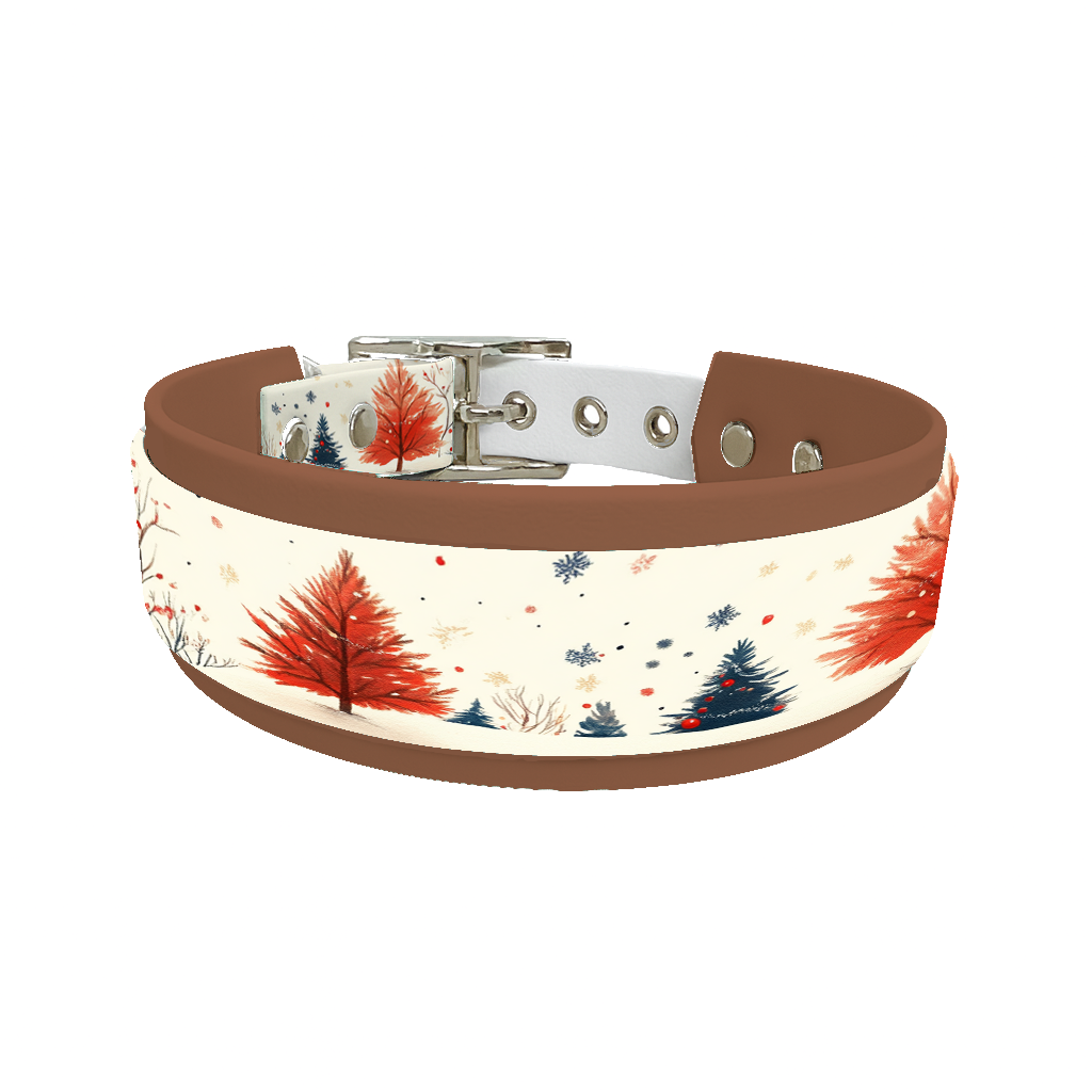 Collier double large pour chien en BioThane® imprimé – Collection paysage– 38/25 mm