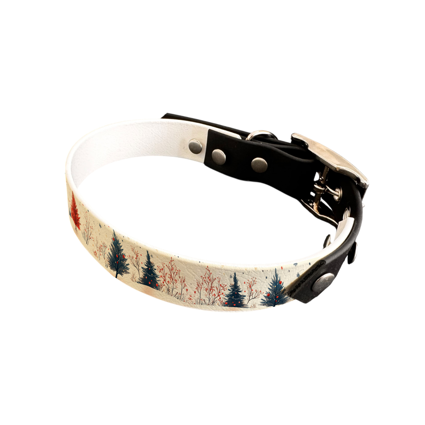 Collier bicolore large pour chien en BioThane® imprimé – Collection paysage– 25 mm