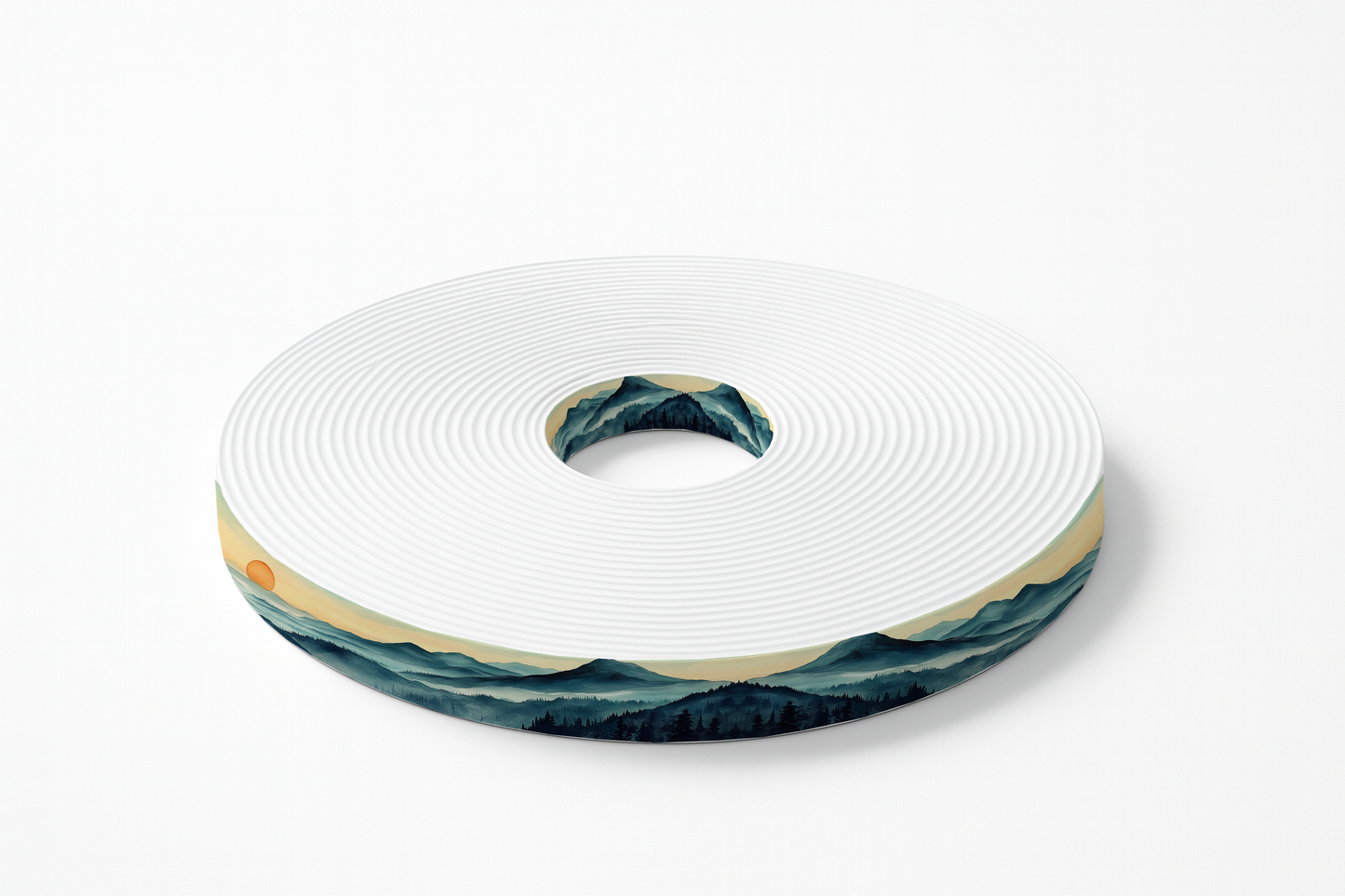 BioThane® imprimé – Motif “Montagnes au Soleil Couchant”