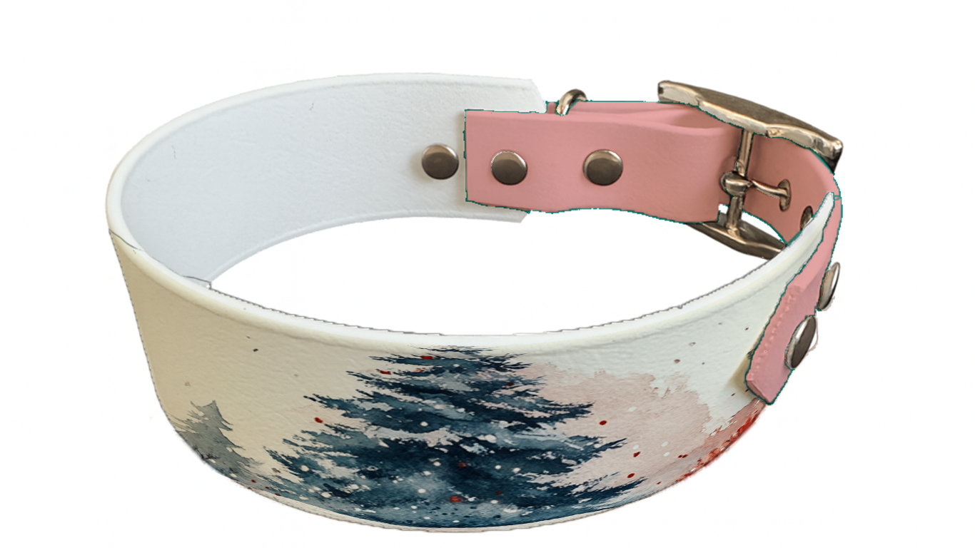 Collier bicolore large pour chien en BioThane® imprimé – Collection paysage– 38/25 mm