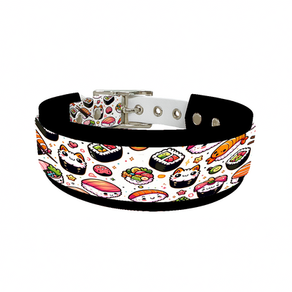 Collier double large pour chien en BioThane® imprimé – Collection gourmandise – 25/19mm