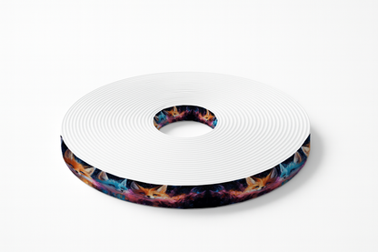 BioThane imprimé – Renards galactiques multicolores