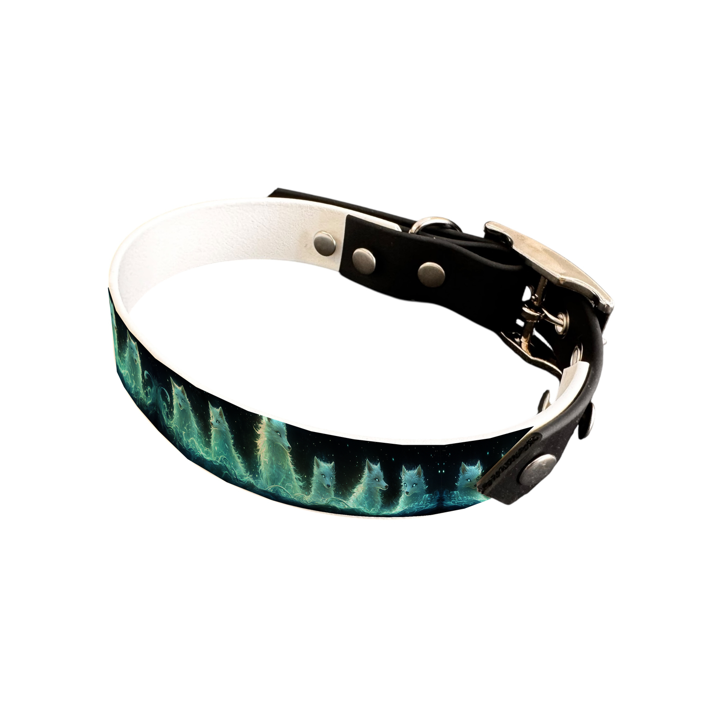 Collier bicolore large pour chien en BioThane® imprimé – Collection animaux sauvages– 25 mm