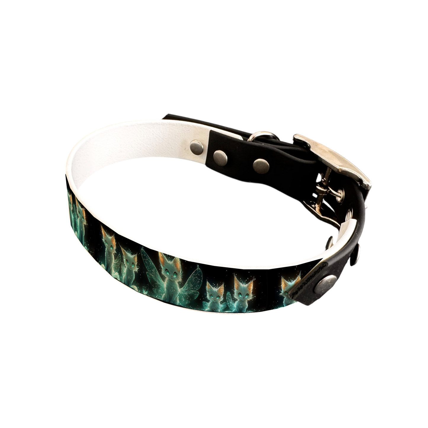 Collier bicolore pour chien en BioThane® imprimé – Collection monstres et créatures imaginaires– 19 mm