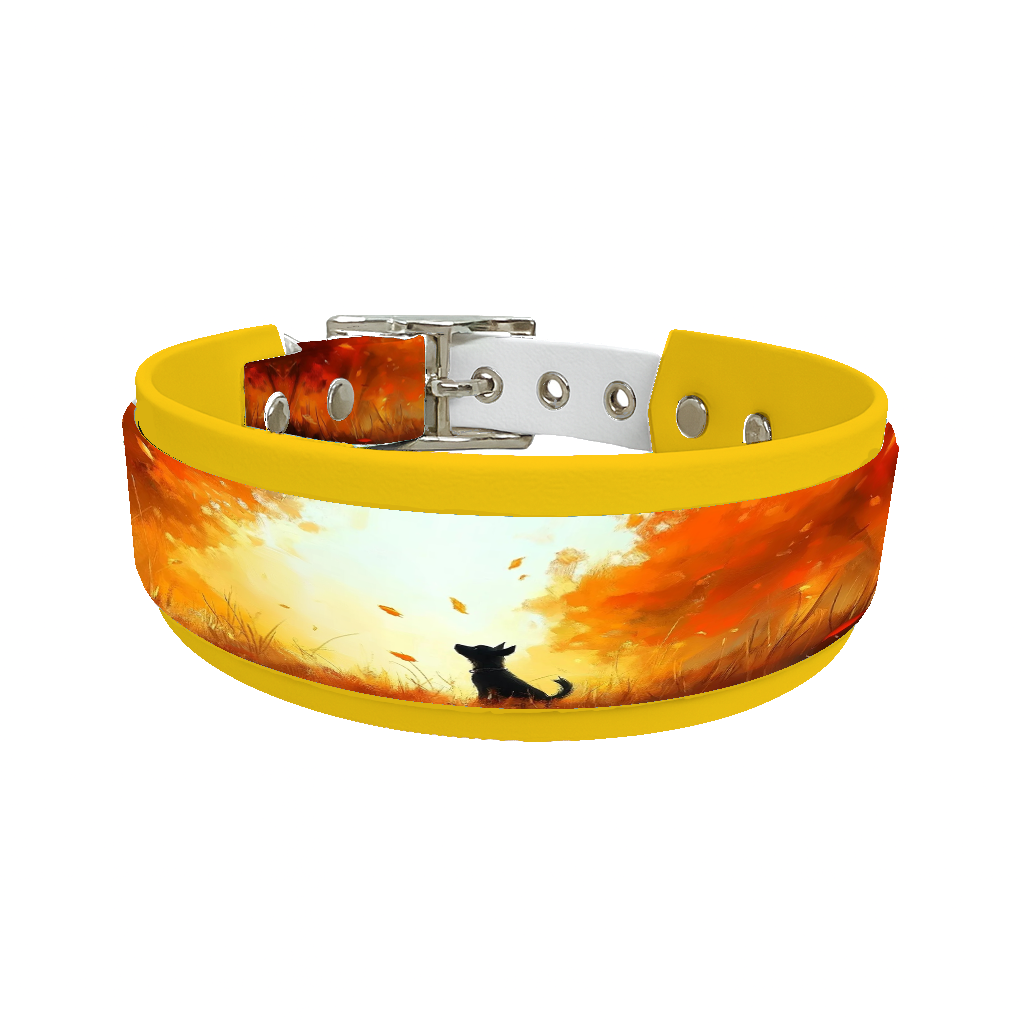 Collier double large pour chien en BioThane® imprimé – Collection chiens– 38/25 mm