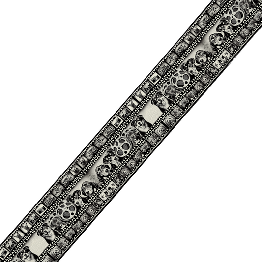 BioThane® imprimé – "Pellicule Canine Vintage" – Noir & Blanc