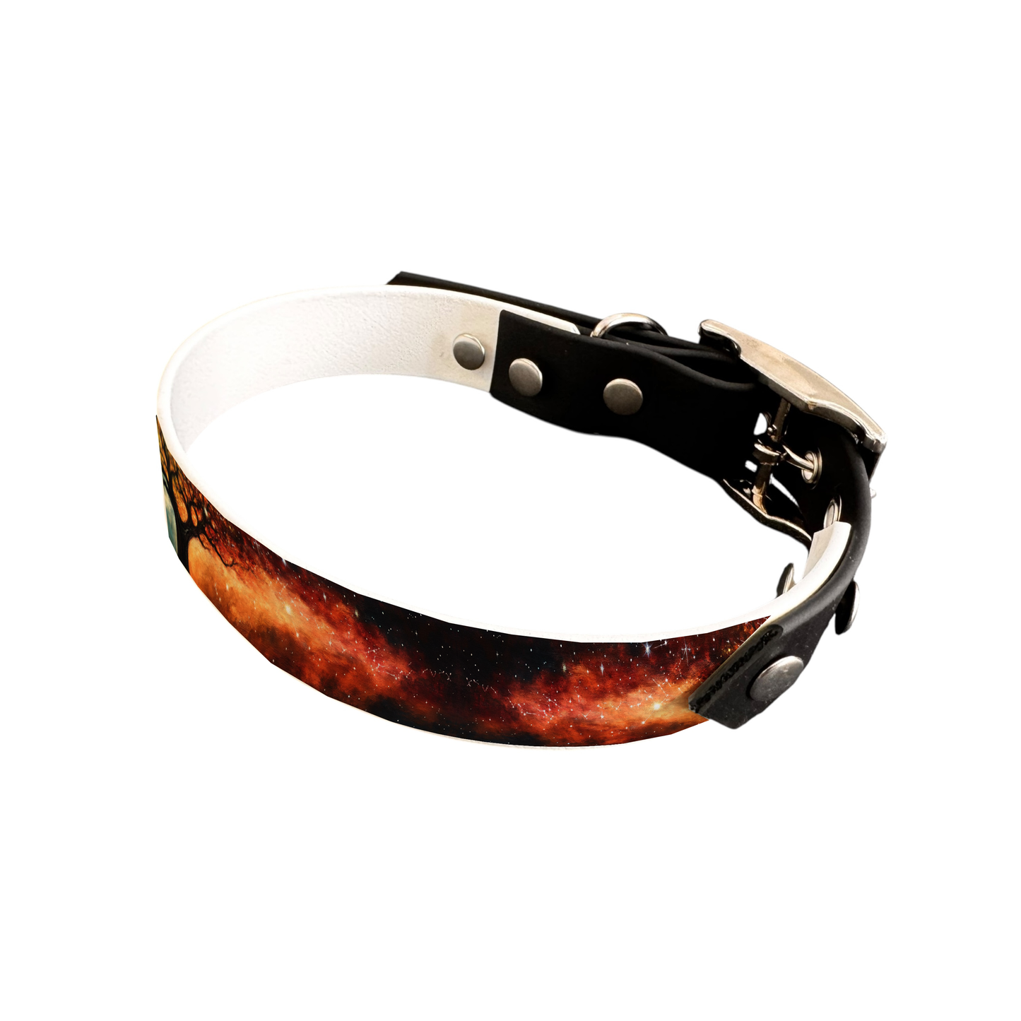 Collier bicolore large pour chien en BioThane® imprimé – Collection paysage– 25 mm