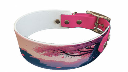 Collier bicolore large pour chien en BioThane® imprimé – Collection paysage– 38/25 mm