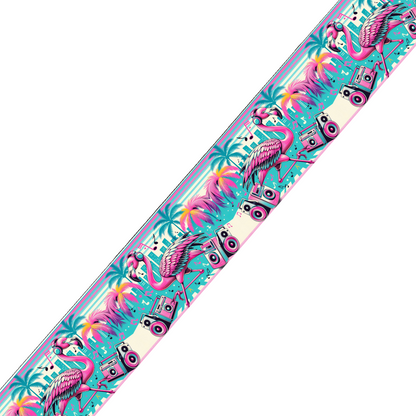 Collier bicolore large pour chien en BioThane® imprimé – Collection pop art– 38/25 mm
