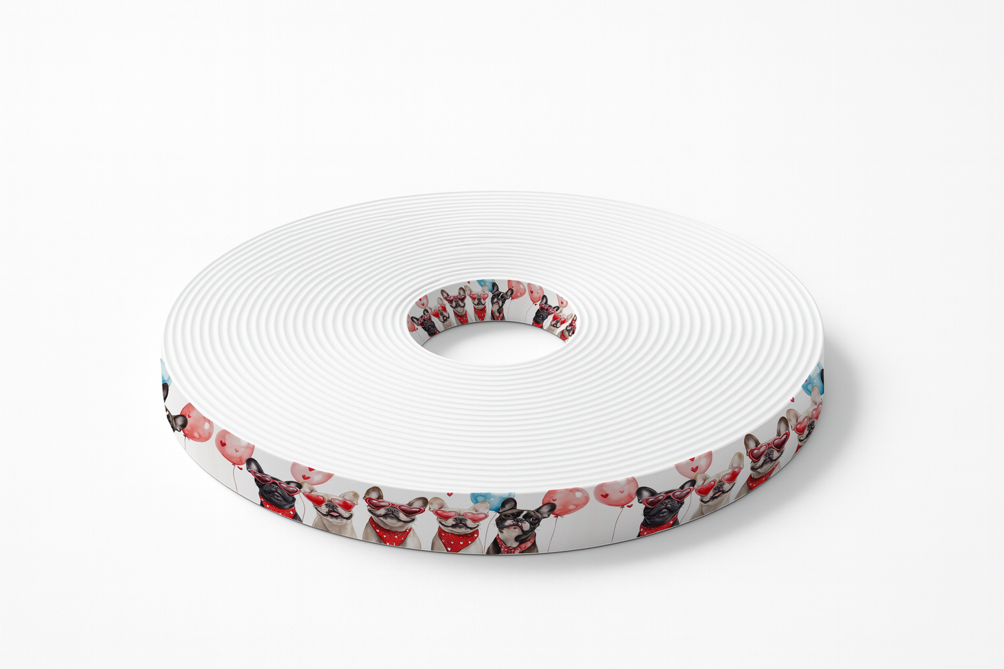 Motif BioThane® - Bouledogues Français Amour & Ballons