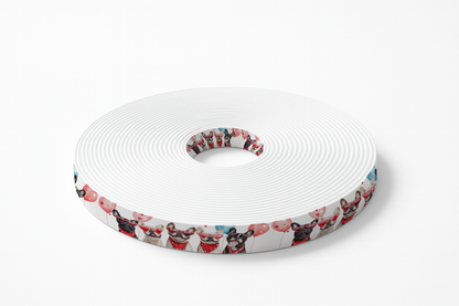 Motif BioThane® - Bouledogues Français Amour & Ballons