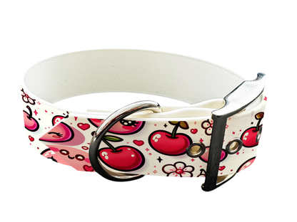 Collier large pour chien en BioThane® imprimé – Collection gourmandise – 38mm
