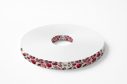Sangle BioThane® Gourmande – Motif Cerises Kawaii