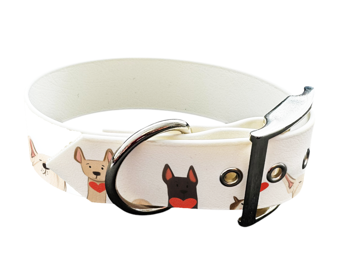 Collier large pour chien en BioThane® imprimé – Collection chiens– 38mm