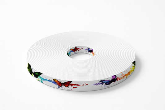 Laisse bicolore en BioThane® avec longe imprimée – Collection Insectes- Coloris au choix