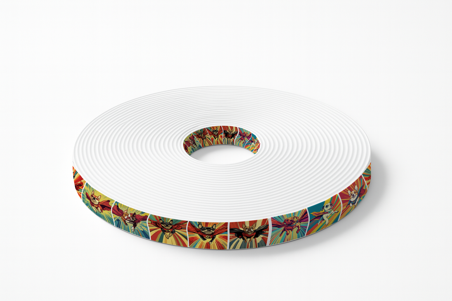 BioThane imprimé – Bouledogues Français super-héros style comic