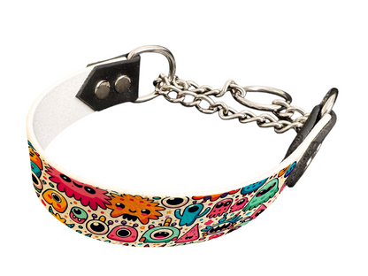 martingale pour chien en BioThane® imprimé – Collection monstres et créatures imaginaires– 25mm
