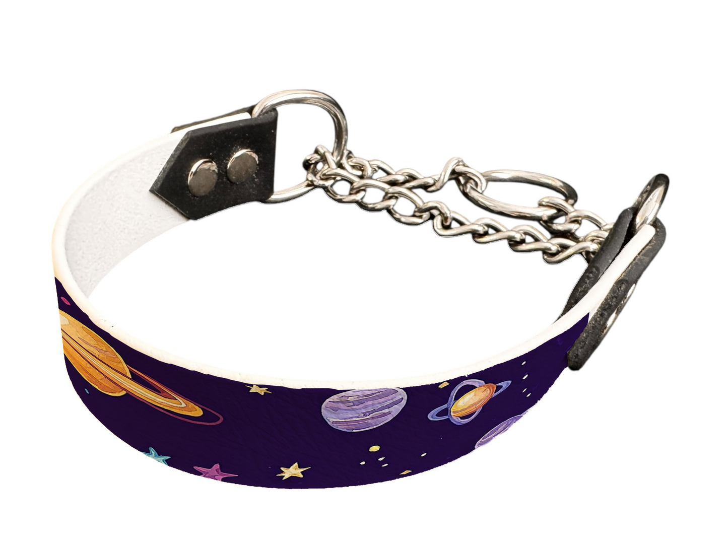 Martingale pour chien en BioThane® imprimé – Collection galaxie – 25mm
