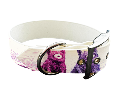 Collier large pour chien en BioThane® imprimé – Collection chiens– 38mm