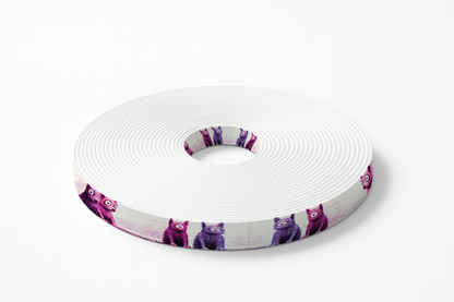 BioThane imprimé – Chiens Crayonnés Fous Rose & Violet