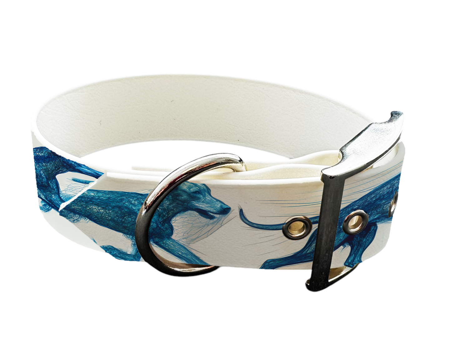 Collier large pour chien en BioThane® imprimé – Collection chiens– 38mm