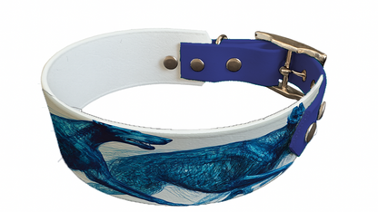 Collier bicolore large pour chien en BioThane® imprimé – Collection chiens– 38/25 mm