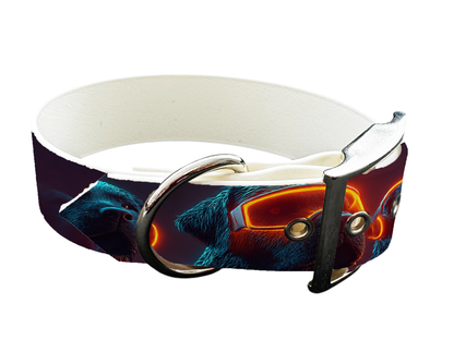 Collier large pour chien en BioThane® imprimé – Collection chiens– 38mm