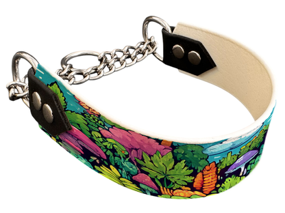 Martingale pour chien en BioThane® imprimé – Collection forêt enchantée – 38mm