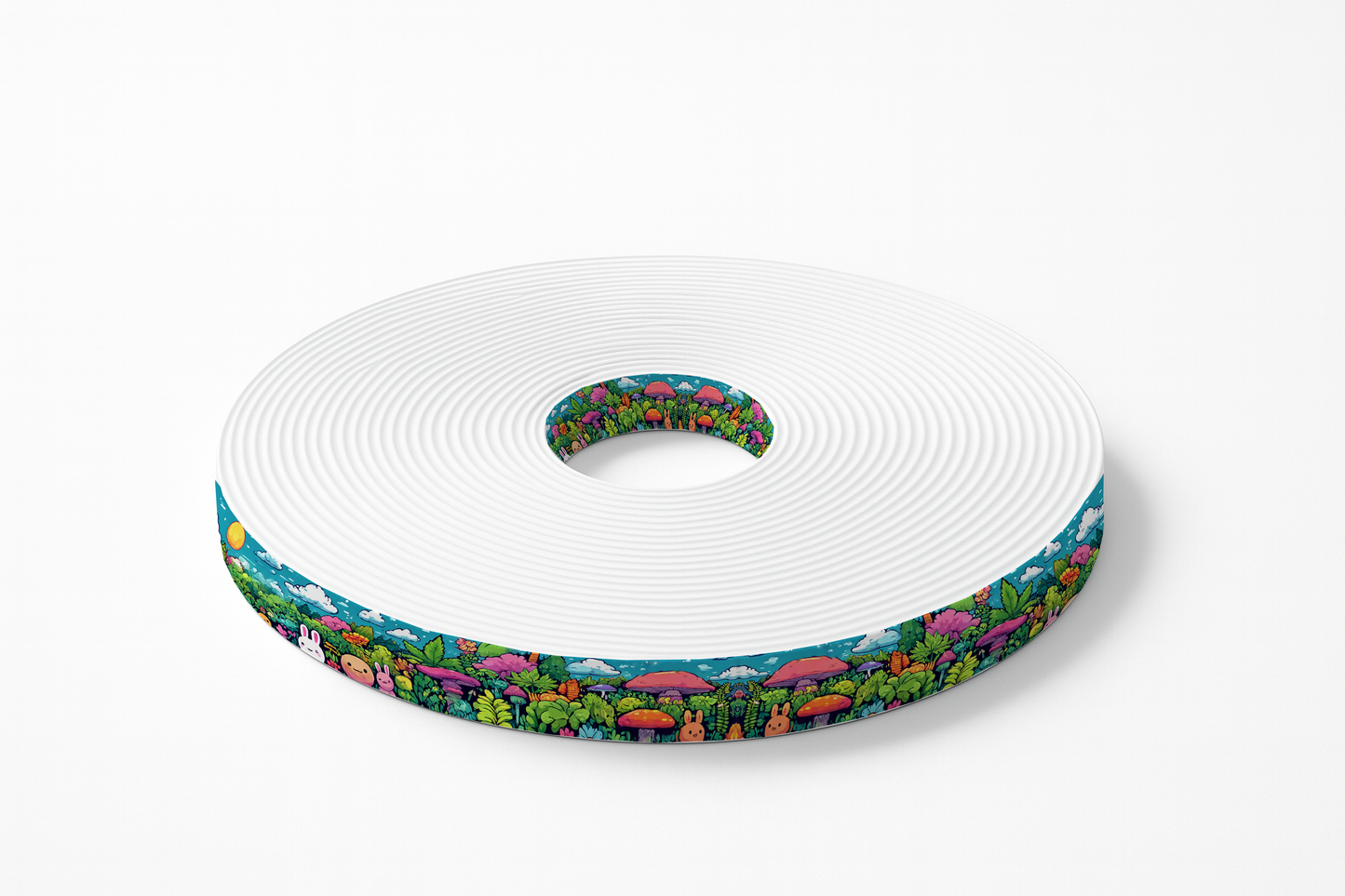 BioThane imprimé - Forêt magique & arc-en-ciel - Au mètre