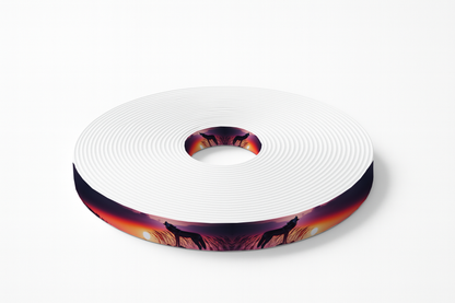 Sangle BioThane® imprimée - Loup au crépuscule
