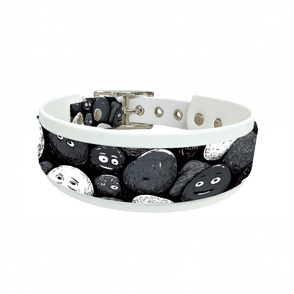 Collier double large pour chien en BioThane® imprimé – Collection pop art– 38/25 mm