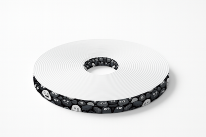 BioThane imprimé "Galets expressifs" – Noir & blanc minimaliste