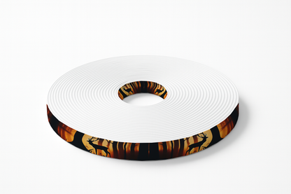 Sangle BioThane imprimée – Cerf & Forêt au crépuscule