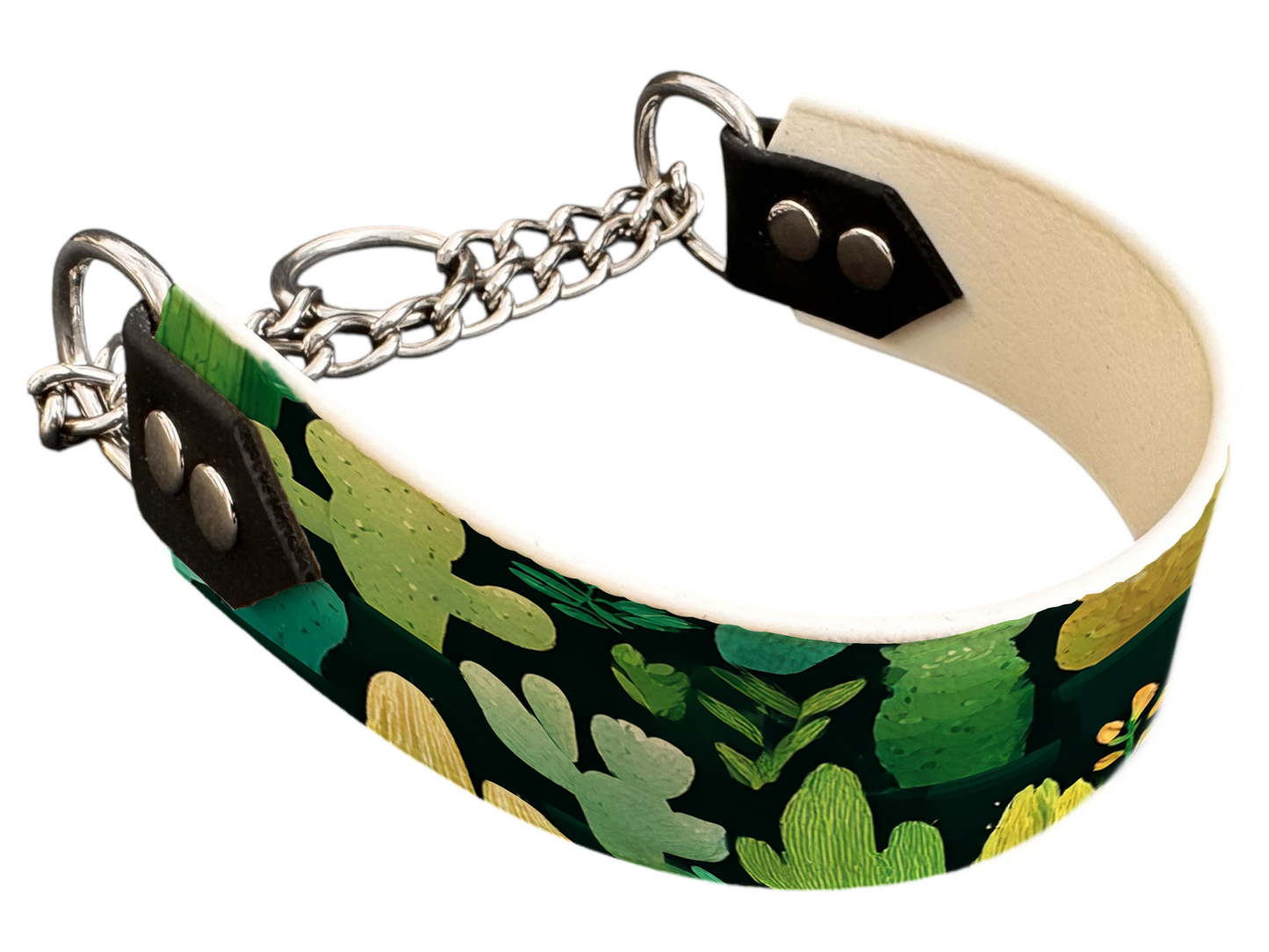 Martingale pour chien en BioThane® imprimé – Collection plantes et fleurs – 38mm
