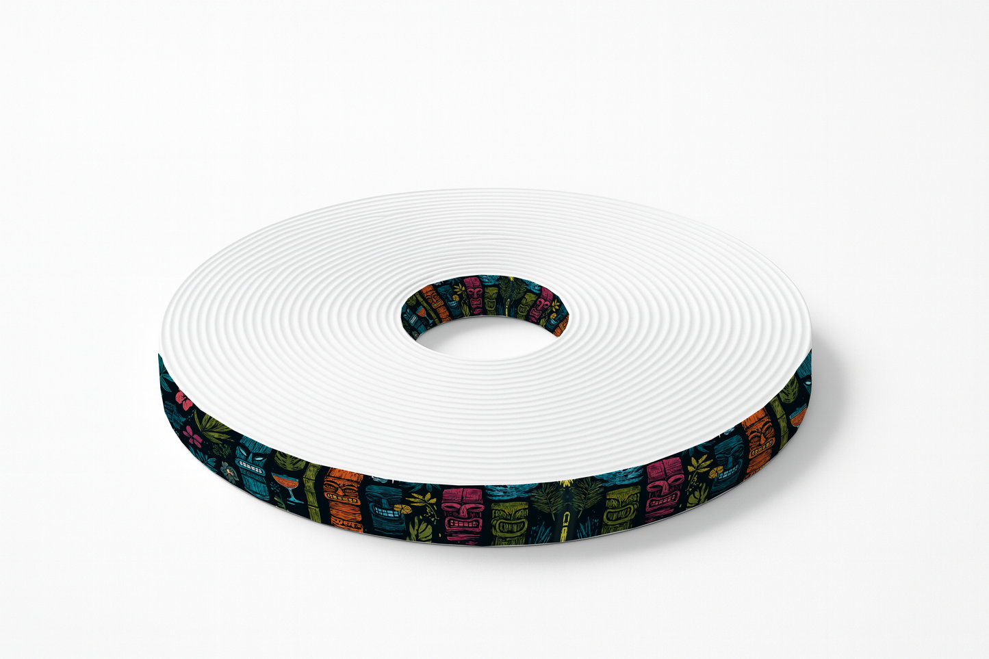 BioThane® imprimé – Tiki coloré et verres exotiques