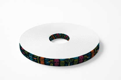 BioThane® imprimé – Tiki coloré et verres exotiques