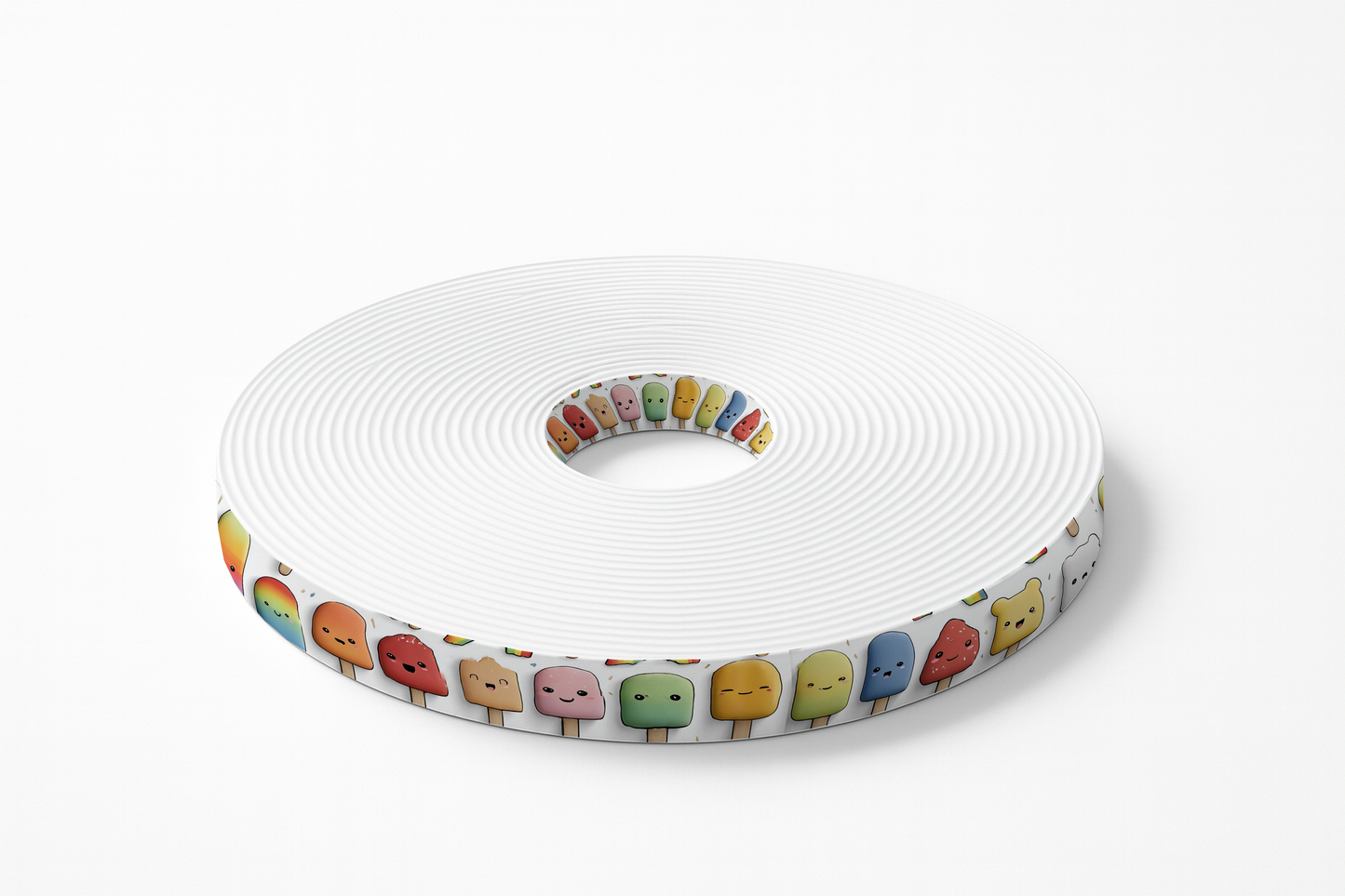 BioThane imprimé "Glaces Kawaii multicolores" – au mètre