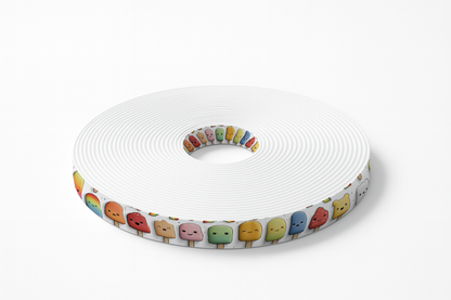 BioThane imprimé "Glaces Kawaii multicolores" – au mètre