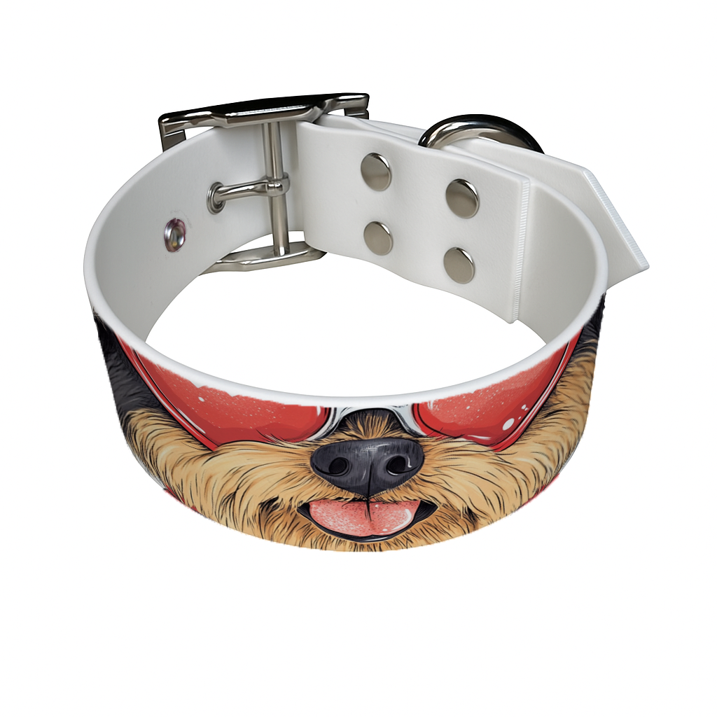 Collier large pour chien en BioThane® imprimé – Collection chiens– 38mm