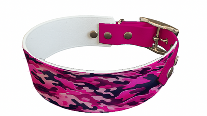 Collier bicolore large pour chien en BioThane® imprimé – Collection camouflage– 38/25 mm